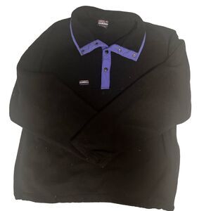 Vintage White Sierra Men’s black pullover fleece jacket XL